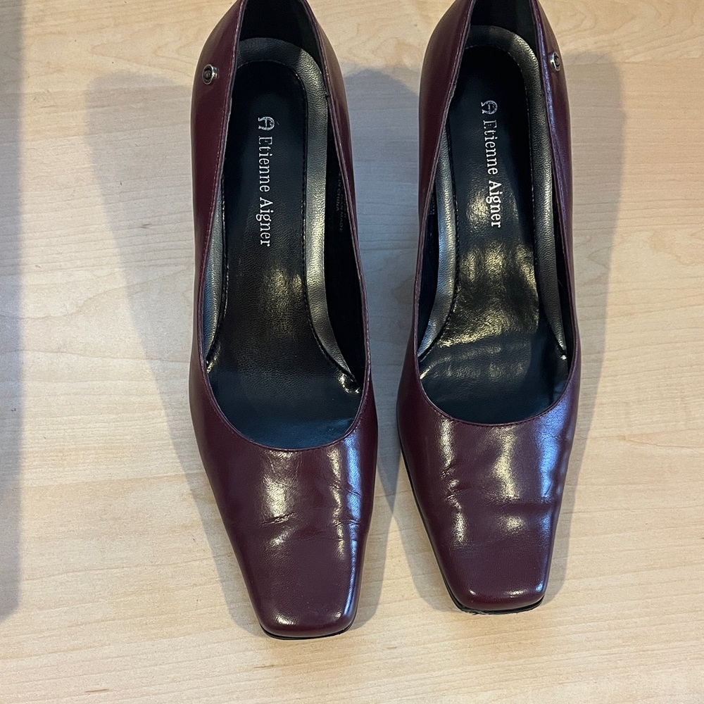 Etienne Aigner Deep Burgundy Heels